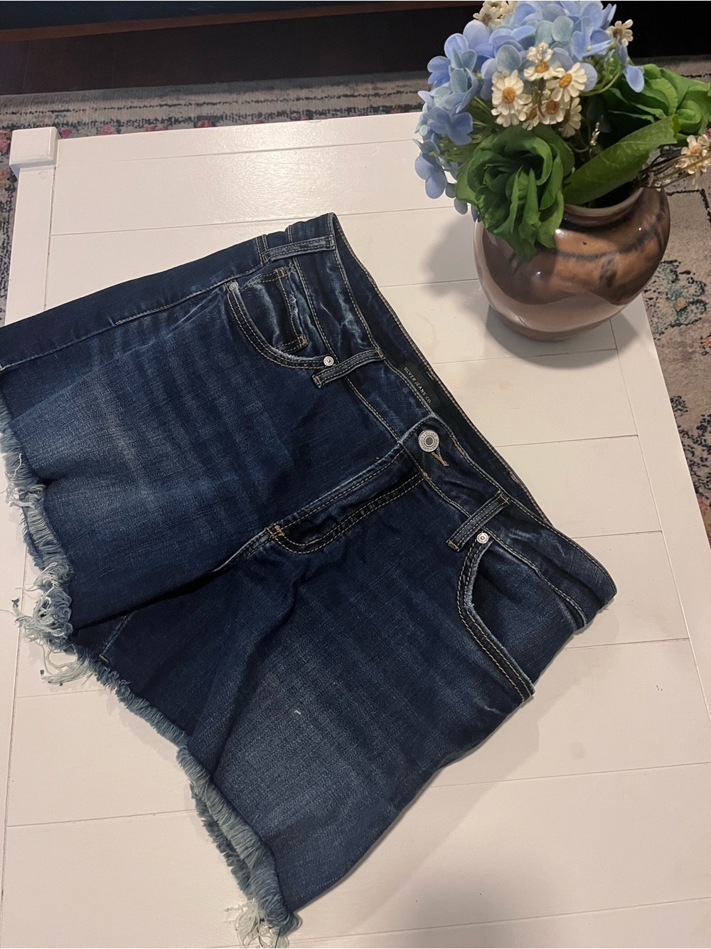 Silver Jeans Co. Dark Wash Denim Cutoff Shorts